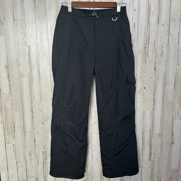 Slalom Ski Snowboard Pants Size Youth Large Black Waterproof Adjustable EUC - Picture 1 of 13